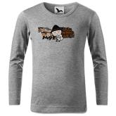 Da Oid Sinzer Pferdegespann Longsleeve Kinder Grau Meliert Waldering Front